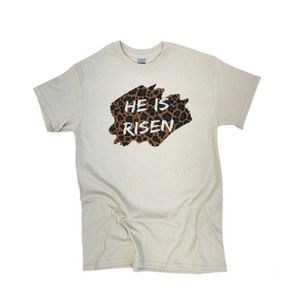 He's Risen Leopard Graphic Tee